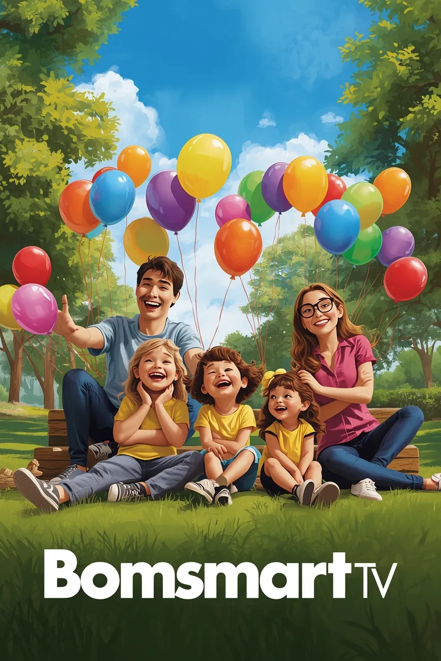 Lucid_Origin_A_cheerful_family_sitcom_poster_with_kids_and_par_0