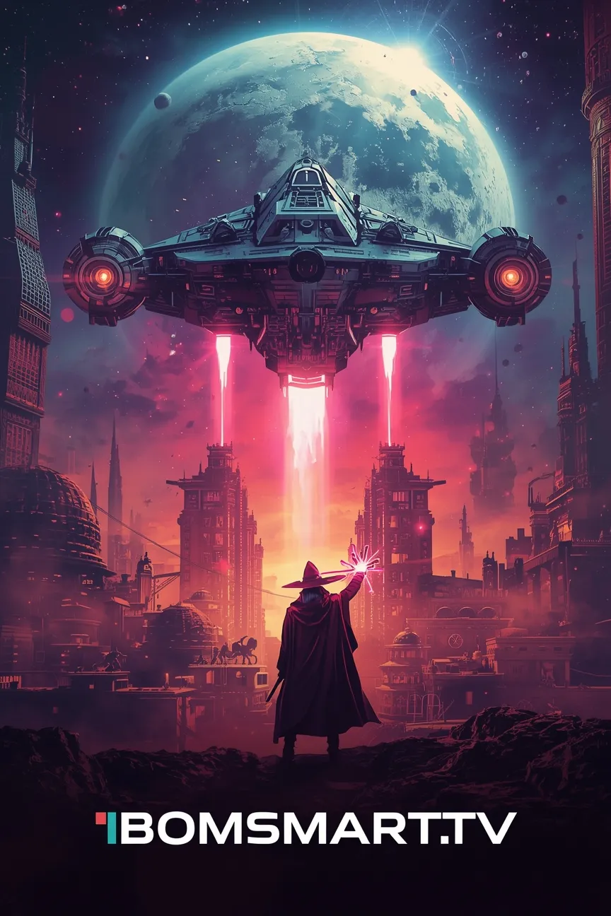 Lucid_Origin_A_scifi_fantasy_poster_featuring_a_spaceship_hove_1